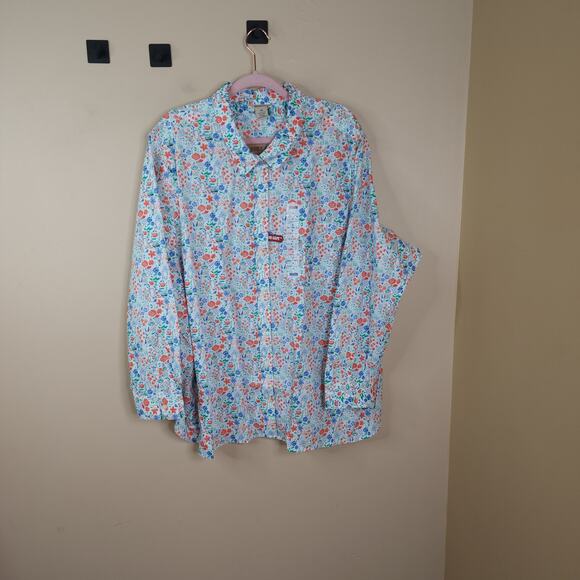 Duluth Wrinklefighter Button Up Shirt in Gardener Floral Plus Size 4X - Picture 1 of 9